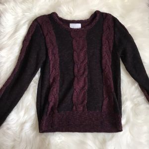 Kendal and Kylie - maroon knit sweater
